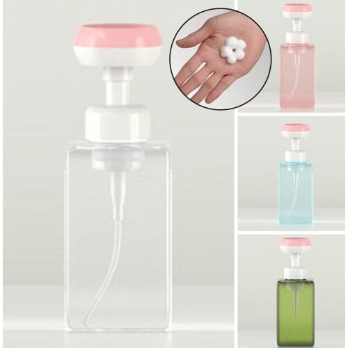 450ml Liquid Soap Dispenser Plastic Pressing Flower Foam Bottle Refillable Hand Soap Shower Gel Shampoo Bathroom Pump Bottles