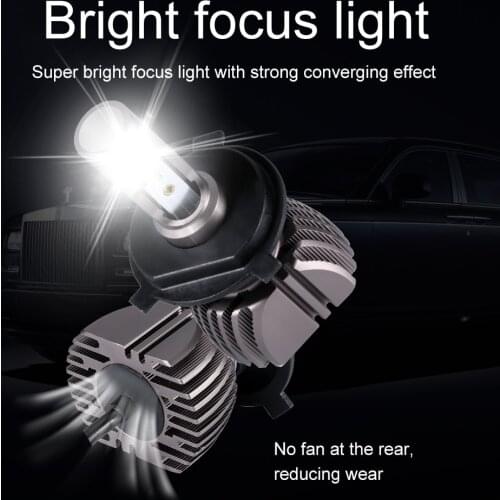 2PCS H4 dual lamp car modification LED headlight V12 series CSP chip 60w color temperature 6000K waterproof grade IP68