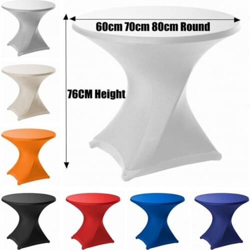 76cm Height Stretch Bar Table Cover Spandex Lycra Cocktail Table Covers For Hotel Party Wedding Table Cloth Decoration