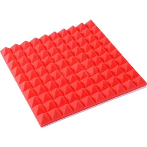 [ Fly Eagle ] Epacket Studio Acoustic Studio Soundproofing Pyramid Sound Proof Foam in Red