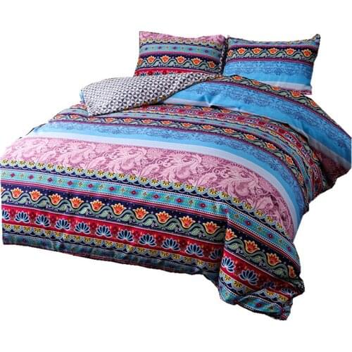 ROMANZO Housse de couette duvet cover bedding set 3D printing 3 pieces/set home textile bohemian ethnic style bedding set
