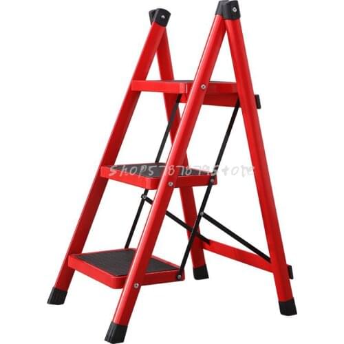 Ladder Household Herringbone Ladder Three Step Pedal Thickening Multi-function Flower Ladder Portable Folding Ladder Storage Lad