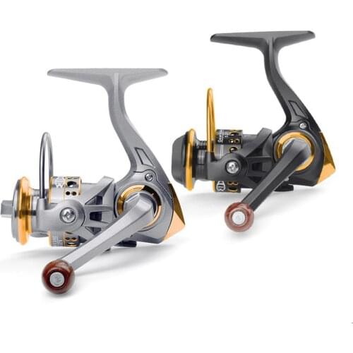 Mini Spinning Reel Portable 12BB 5.2:1 Left Hand Metal Spool Stainless Steel Small Ice Fishing Reel