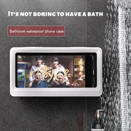 Phone Case Bath Wall Mounted Holder Waterproof Phones Storager Sealed Touchable Organizer Travel Portable Decor Hot High Quality