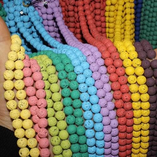 4~6mm Natural Stone Hematite Loose Small Bead Candy Colors Matte Spherical Jewelry Making DIY Necklace Bracelet Accessories 15