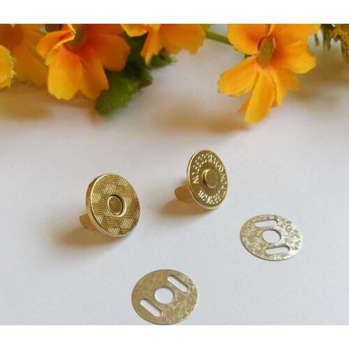 5set 14mm Magnetic Snap Fasteners Clasps Buttons Handbag Purse Wallet Craft Bags Parts Accessories