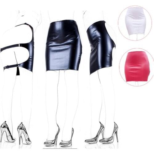 Sexy PU Leather Fetish Slaves Spanking Skirt, Binding Restraint Butt Exposed Skirt, Adult Game Bdsm Role Playing Ladies Sex Toys