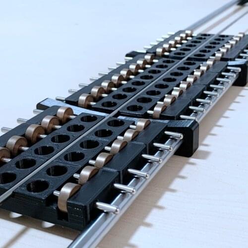 G Scale 1:22.5 Model Train Treadmill Track Rider Roller With 10 Pairs Trolleys For Railway Accessories One-Axis Module