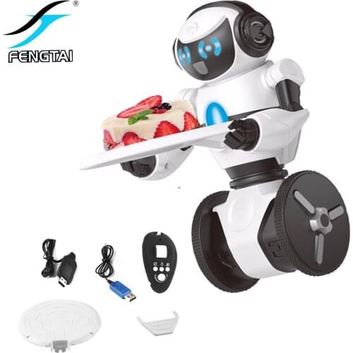 WL F1-1 2.4G two-wheeled balance remote control robot toy with smart gravity sensor can be used for restaurant service work