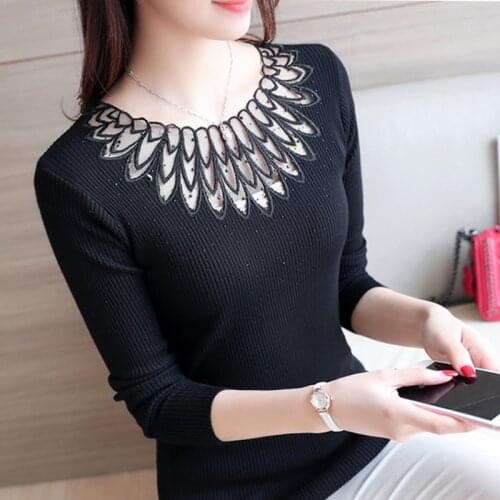 Diamond Turtleneck sweater women Sexy elastic pullovers sweater 2021 Jumper Cutout Female Tops woman Fall winter Pull femme