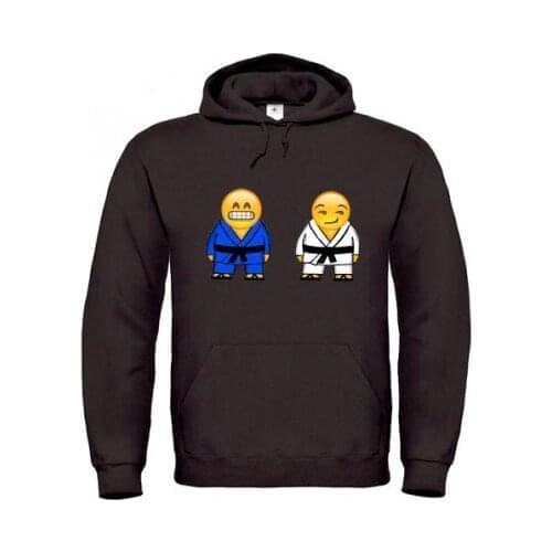 Black emoticons judo sweatshirt