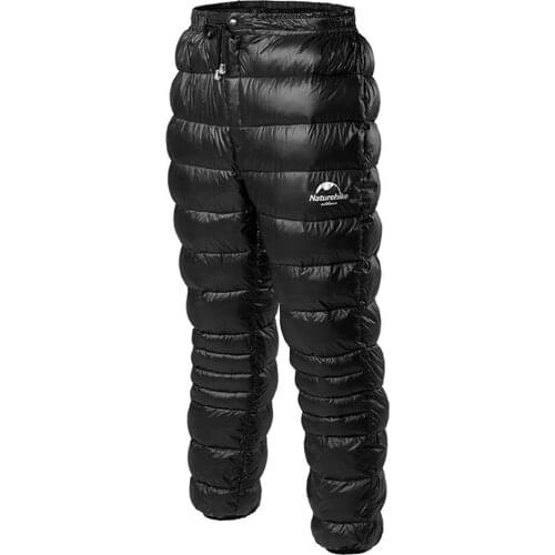 Outdoor Unisex Goose Down Pants Hiking Camping Warm Compression Snow Trousers