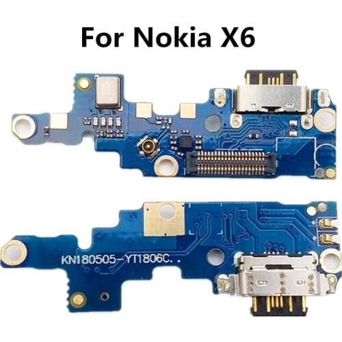 USB Charging Dock Port Socket Jack Connector Charge Board Mic Flex Cable For Nokia X6 / 6.1 Plus / TA-1099 / TA-1103