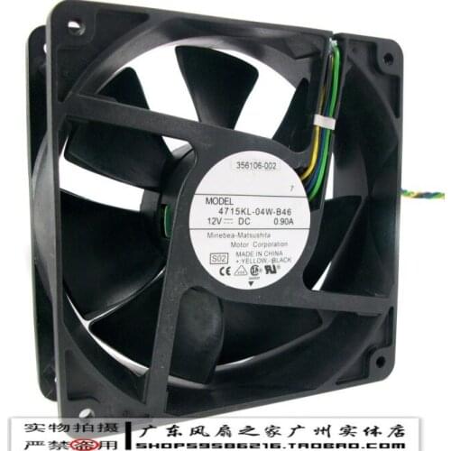 For Nmb 1238 12cm 0.90a dual ball pwm fan 4715kl-04w-b46