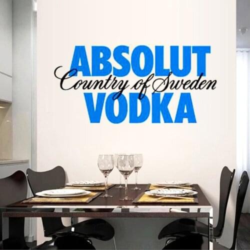 Vodka Art Sticker Restaurant Kitchen Removable Vinyl Wall Stickers DIY Home Decor Waterproof Wallpaper JG1601