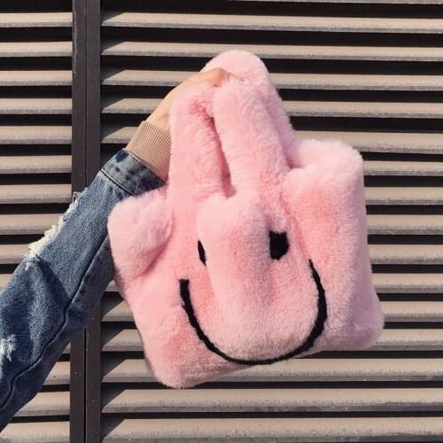 Winter New Fashion wild Personality Shoulder Bag tote Female Bag Chain Plush Handbag Messenger Bag Soft Warm Fur bag winter