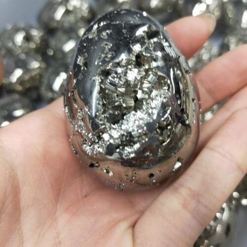 1pcs Healing Pyrite Natural Pyrite Crystal Mineral Healing Crystals Specimen Egg Home Decor Stone Rough Pyrite