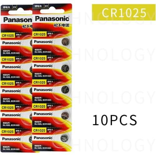 10pcs/lot New Original Panasonic CR1025 CR 1025 3V Lithium Button Battery Coin Cell Batteries