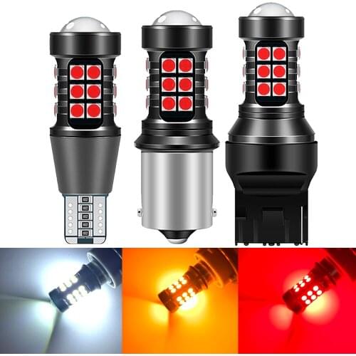 2pcs Car LED Reverse Lights Auto White Backup Reverse Lamp 12V W16W 921 T15 W21W 7440 T20 P21W BA15S 1156 3156 P27W 3157 T25