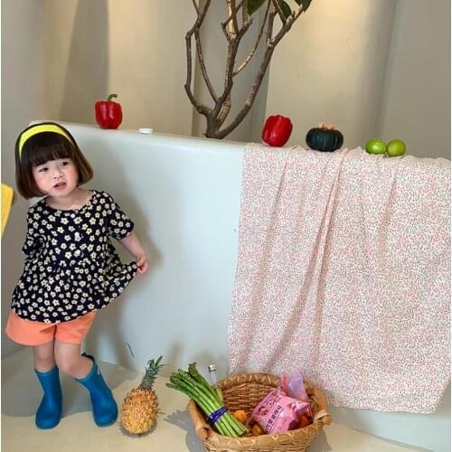 2021 new style girls printed shirt fashion summer cotton girls blouse 1-7 years YE198