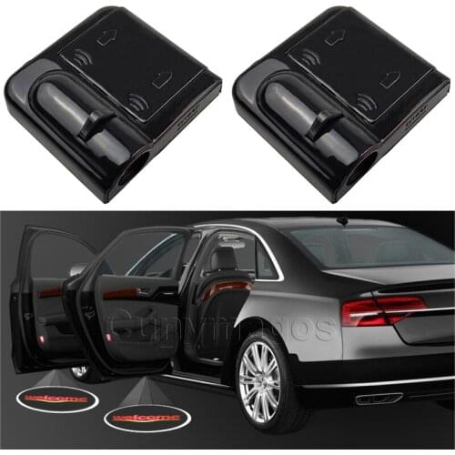 4X Car Universal Wireless Door Logo Led Welcome Light Projection Lamp Laser Light DC 5V Car Door Projector Light Car Accessories