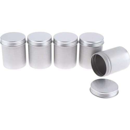 5 Packs 80ml Tin Jars Metal Tin Cans Containers Food Wax Candle Travel Pots