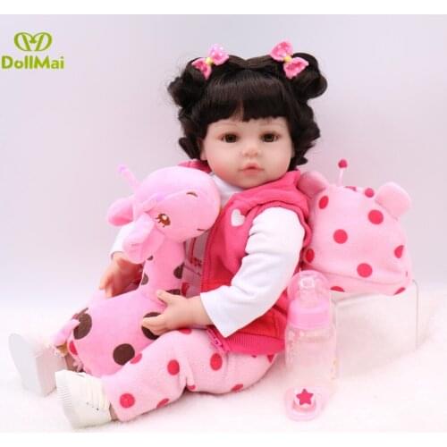55cm soft Silicone vinyl Reborn Baby Doll Toy For Girl Vinyl Newborn Princess Babies real touch Accompanying Toy Birthday Gift