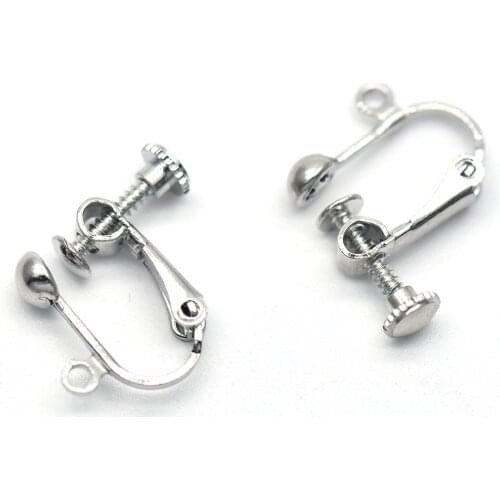 6Pcs Stainless Steel Clip-on Earring Converter Screw Back Non-Pierced DIY Earring Findings