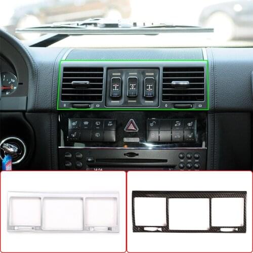 ABS Carbon Fiber,For Mercedes Benz G-Class W463 G500 G55 2004-2011,Car Central Air Conditioning Air Outlet Frame Trim Accessory