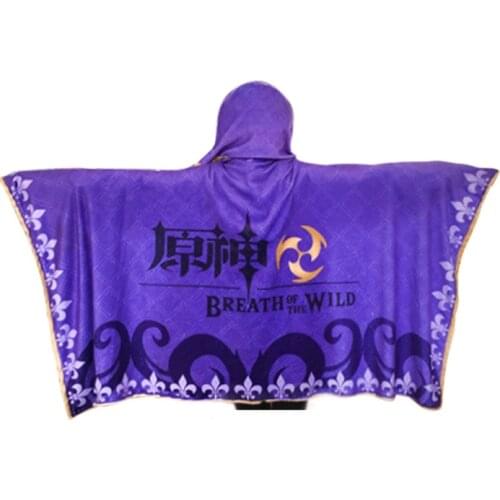 Anime Genshin Impact Thicken Cloak Cape Toy Jean Amber Klee Zhongli Winter Blanket Toys Gift