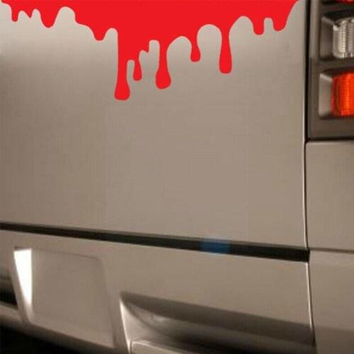 Auto Halloween Blood Bleeding Car Sticker Reflective Headlight Car Rear Cool Halloween Decoration Front Sticker Decals Desi B6B4
