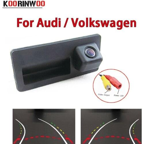 Koorinwoo HD Car Track tracking Camera Runk Handle Parking Rearview Backup camera For Audi/VW/Passat/Tiguan/Golf/Touran/Jetta