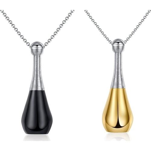 JHSL Brand Men Storage Bottle Perfume Necklaces & Pendants Stainless Steel Chain Fashion jewelry