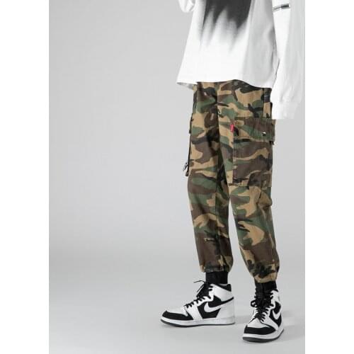 Camouflage pants mens special forces American fashion brand retro Multi Pocket womens overalls loose necked Leggings