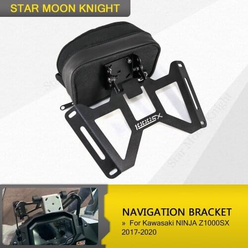 Front windshield Phone Stand Holder Phone GPS Navigaton Plate Bracket smart phone support for Kawasaki Ninja Z1000SX Z 1000 SX
