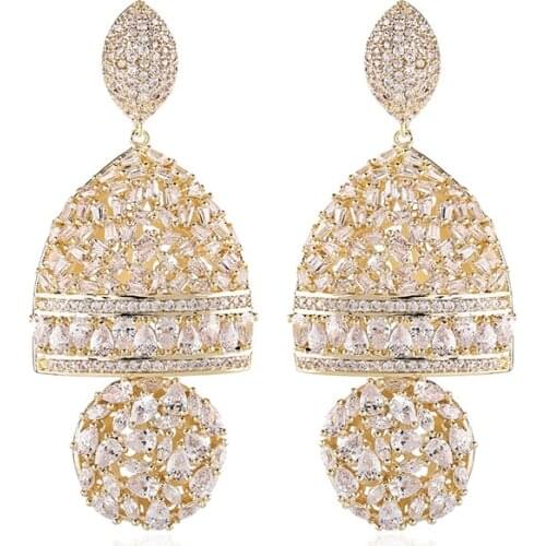 EYER New Arrival Super Aesthetic Unique Charming AAA Cubic Zircon Drop Earrings For Women Pendients Party Banquet Jewelry
