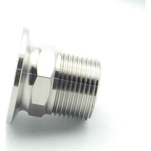 2" BSP Male x 64mm Ferrule OD 304 Stainless Steel Hex Sanitary Connector Pipe Fitting For Homebrew Fit 2.5" Tri Clamp