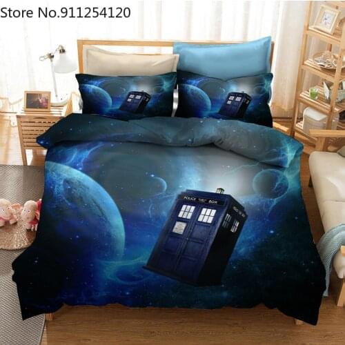 2/3 Piece Doctor Who 3D Printed Bedding Set Duvet Covers Pillowcases Comforter Bedding Set Bedclothes Bed Linen(NO Sheet)