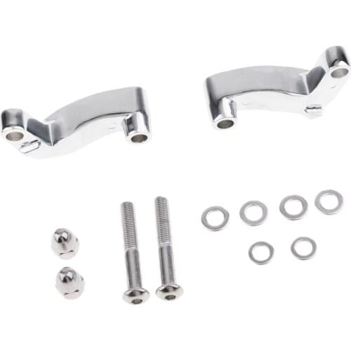 2pcs Mirrors Relocation Extension Adapter Kits For 2006-2014 Harley Chrome