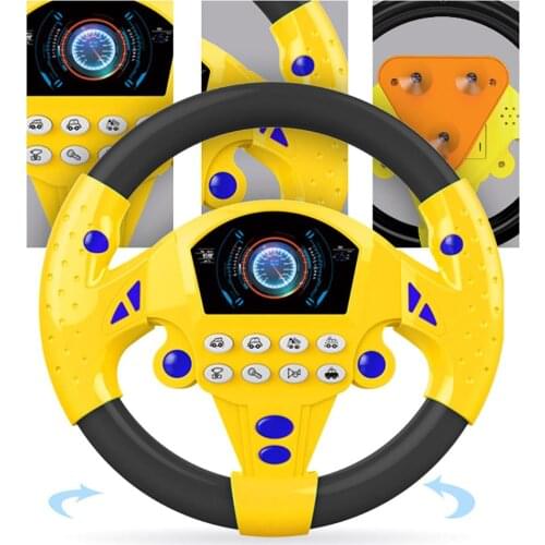 Small Steering Wheel Toys Simulation Copilots Simulated Steering Toy Wheel Early Education Sounding Toy Kid Toys Gifts