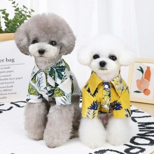 2PCS Fashion Dog Clothes Polyester Dogs Cats Puppy Shirts Vest Pet Apparel For Small Dogs And Cats Pet Supplies
