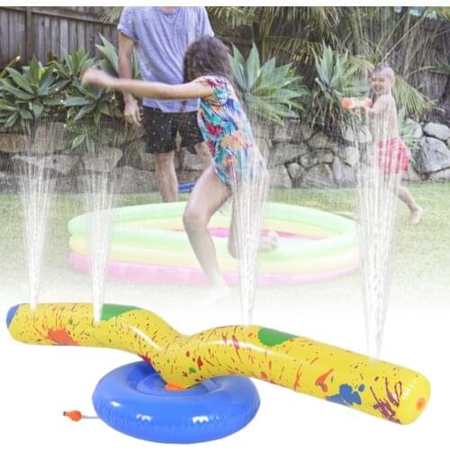 Inflatable Sprinkler Toy for Kids Summer Rotating Sprinkler Skip Toy Outdoor Party Lawn Games Spinning Water Sprinkler Spray