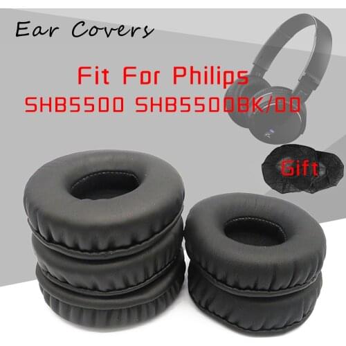 Ear Pads For Philips SHB5500 SHB5500BK/00 Headphone Earpads Replacement Headset Ear Pad PU Leather Sponge Foam