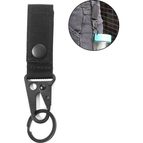 1PCS Outdoor Carabiner Molle Sling Clips Quick Release Webbing Hanging System Belt Nylon Hook Multi-Use Tactical Buckle