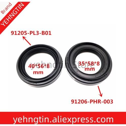 OEM 91205-PL3-A01+ 91206-PHR-003 Drive Shaft Gearbox Differential Oil Seals Gasket For Honda Civic Accord retainers