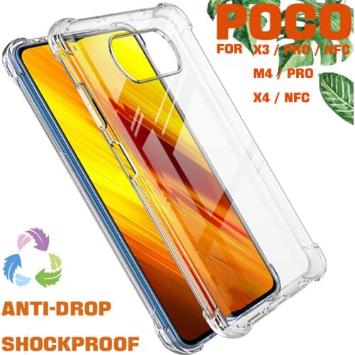 Luxury Transparent Shockproof Phone Case For Xiaomi Poco X3 Pro NFC F2 F1 F3 Silicone Soft Cover For Poco F3 X3 GT M3 Pro Kawaii