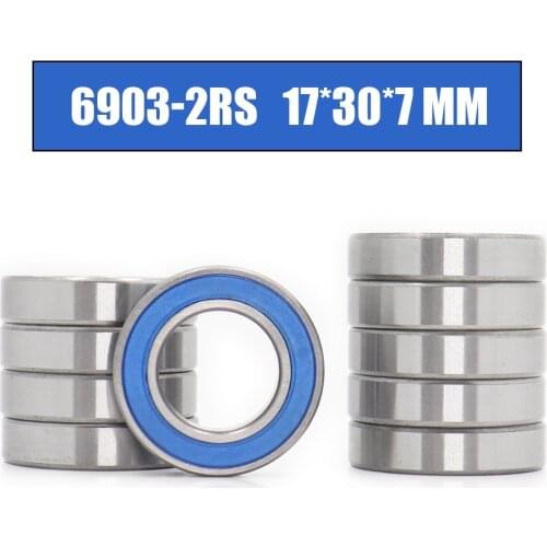 FUSHI 6903RS Bearings Blue Sealed 17x30x7 mm , ABEC-3 6903 2RS Shaft Ball Bearing Parts For Hobby RC Car Truck , Pick of 4 Pcs