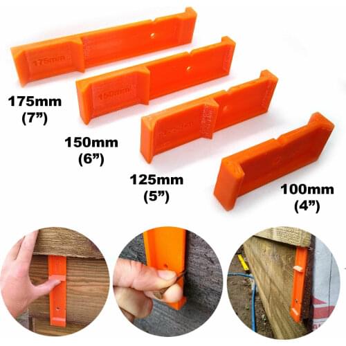 Feather Edge Close Board Fencing Cladding Spacer Jig Fence Panel Building Construction Tool For 100mm 125mm 150mm 175mm Boards