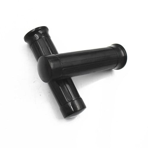 Pair Black 1" 25mm Handlebar Hand Grips For Honda Yamaha Kawasaki Suzuki Cruiser Cafe Racer Old School Scooter