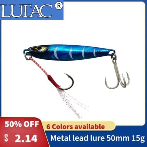 LUTAC 2020 fishing lure Hard fishing lure 2020 fishing lure metal spoon fishing lures Metal lead lure50mm 15g